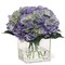 16" Periwinkle Hydrangea Flowers - Faux Blooms, Glass Vase with Water Look, Elegant Home & Office Decor, Event Centerpiece - Perfect Year-Round Accent, Floral Home by Artificial Flowers